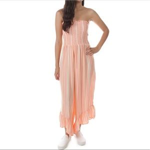 Angie Striped Bandeau Jumpsuit